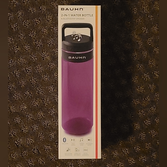 Bauhn 2 in 1 Water Bottle & Bluetooth Speaker in Purple - Picture 1 of 9